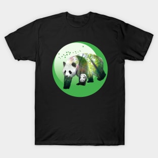 Panda Bear Animal Wild Forest Jungle China Bamboo Nature Asia World Earth T-Shirt